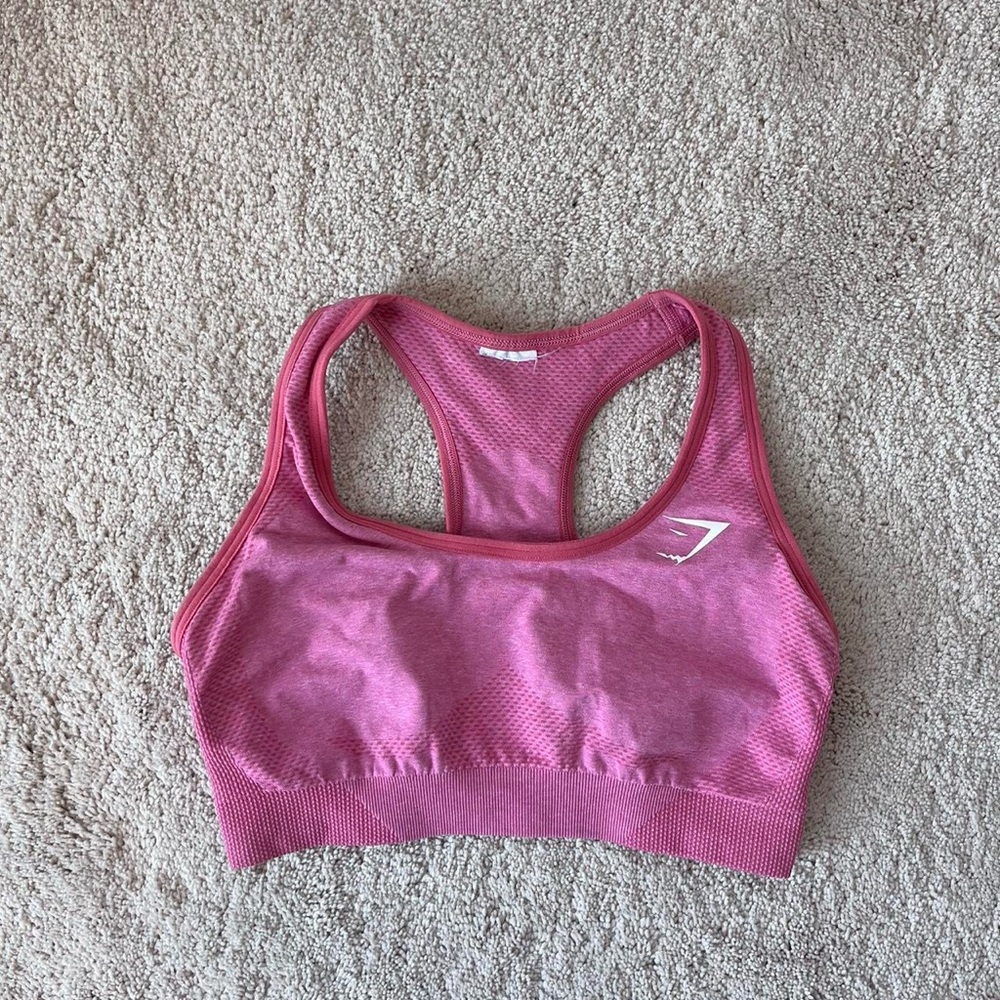 PINK GYMSHARK PINK MARL 2.0 SPORTS BRA